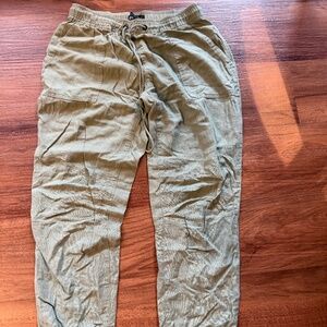 Sanctuary army green linen jogger pants